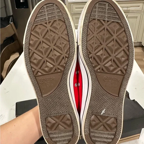 Men’s Converse Red Low Top Sneakers - Picture 3 of 5